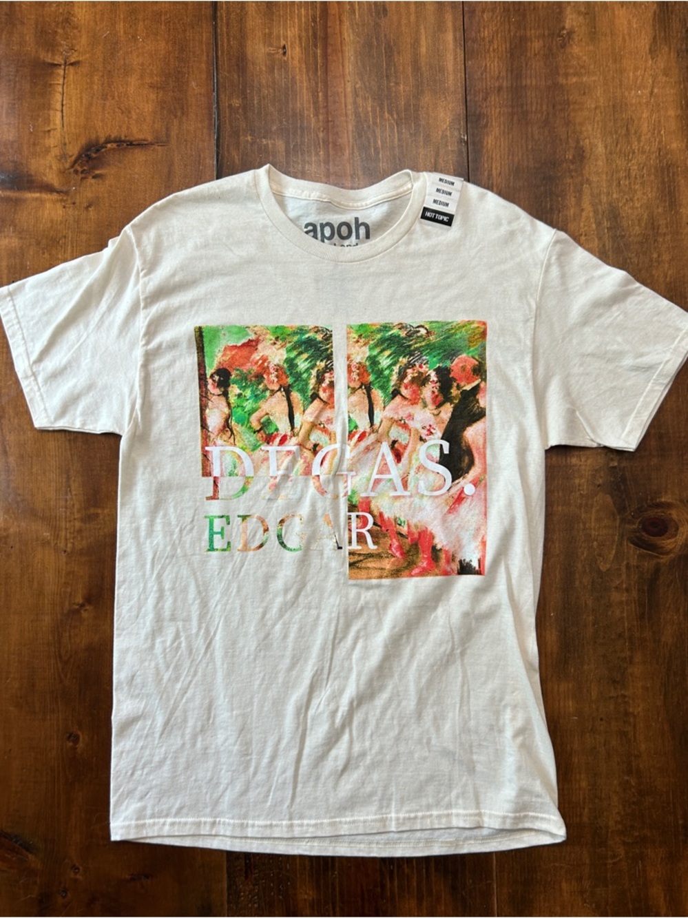 Edgar Degas Artist White Graphic Tee with Artwork Size M NTW